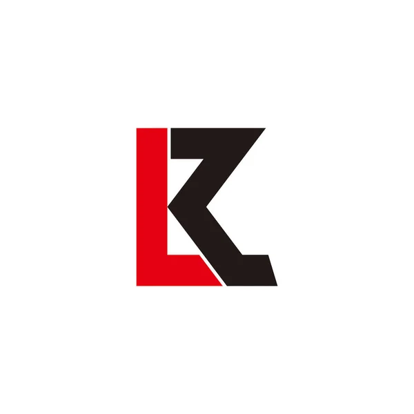 Letter Простой Цветной Геометрический Вектор Логотипа — стоковый вектор