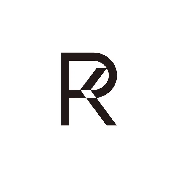 Letra Simples Linha Vinculada Logotipo Vetor —  Vetores de Stock