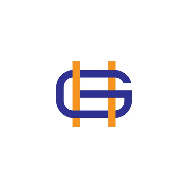 Lettre Simple Ligne Colorée Géométrique Logo Vecteur — Image vectorielle
