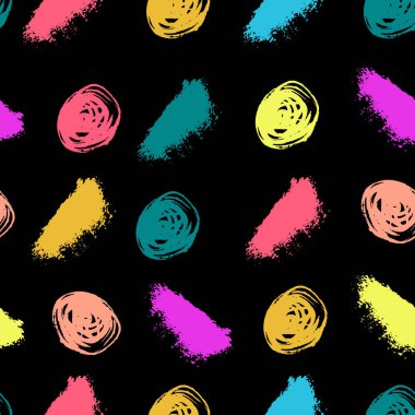 çember fırçası basit siyah arkaplansız desen vektörü 