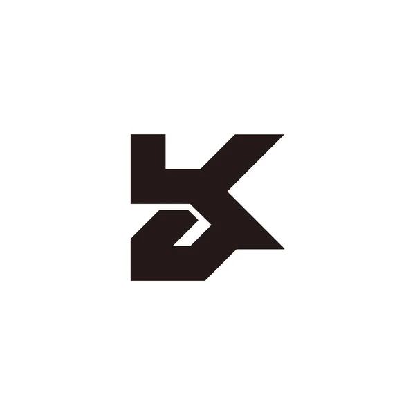 Harf Geometrik Basit Çizgi Logo Vektörü — Stok Vektör