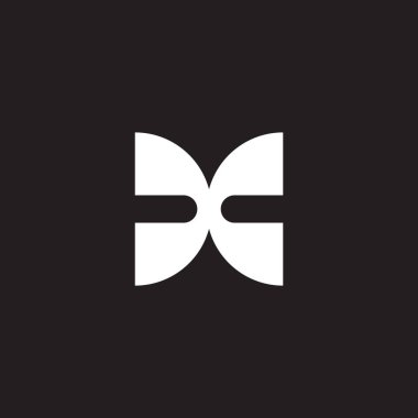 harf x dc basit geometrik monogram logo vektörü 