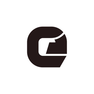 e kare geometrik ok logo vektörü harfi 