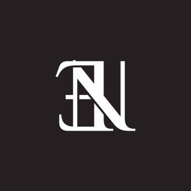 basit bağlı yazı tipi logo vektöründe harf 