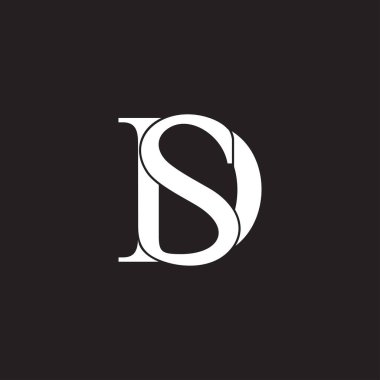 harf sd eğrileri basit logo vektörüne bağlandı 