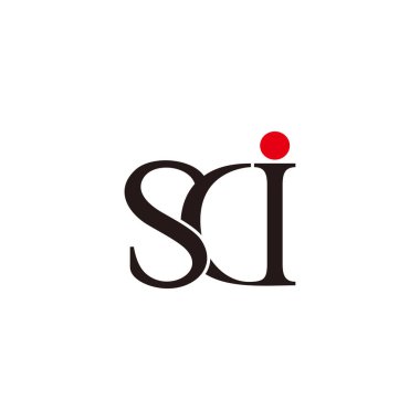 harf sci basit bağlı logo vektörü 