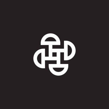 harf td basit yuvarlak geometrik logo vektörü 