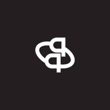 harf qq daire basit geometrik logo vektörü 