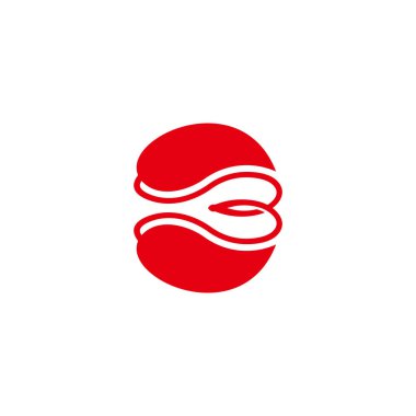 c harfi basit yuvarlak geometri logo vektörü 