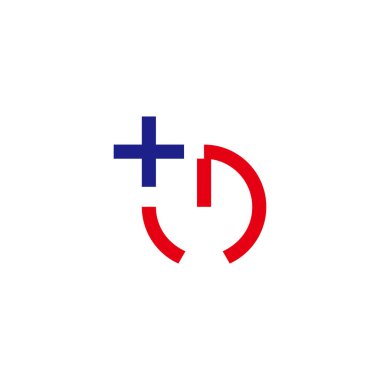 Güç düğmesi artı teknoloji logo vektörü 