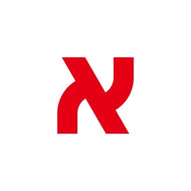 harf ny basit geometrik çizgi logo vektörü 