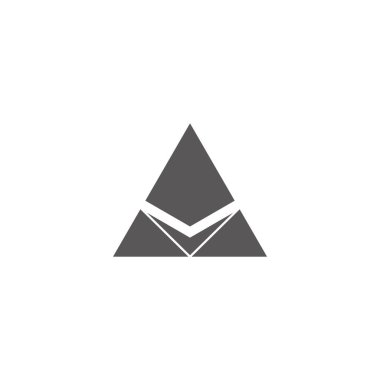 üçgen basit geometrik 3d logo vektörü 