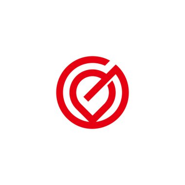 G harfi pin konumu basit geometrik logo vektörü 