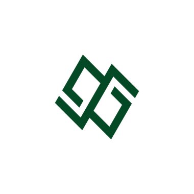 mg dağ ambigram logo vektörü harfi 