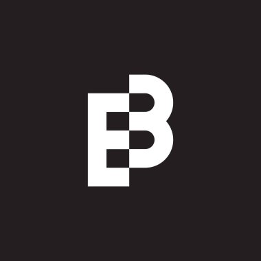 harf basit geometrik logo vektörüne bağlansın 