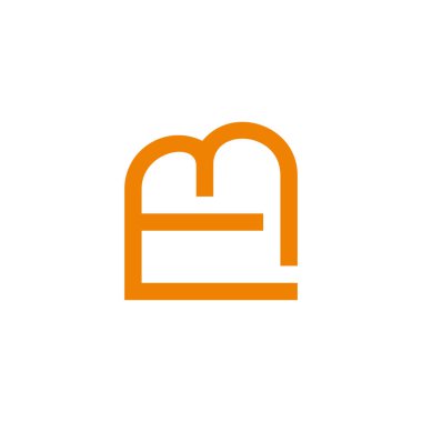 harf cm basit geometrik bağlantı hattı logo vektörü 