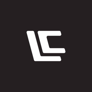 lc harfi basit geometrik logo vektörü 