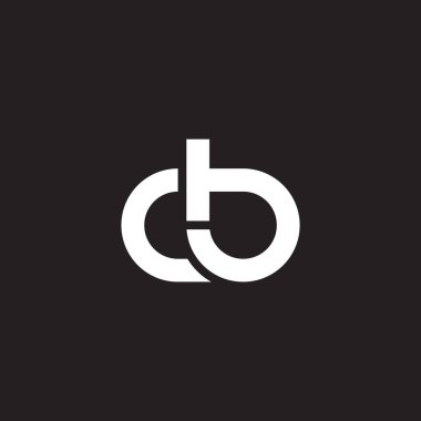 harf cb basit geometrik doğrusal logo vektörü 