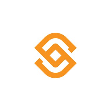 harf bağlı altın elmas logo vektörü 