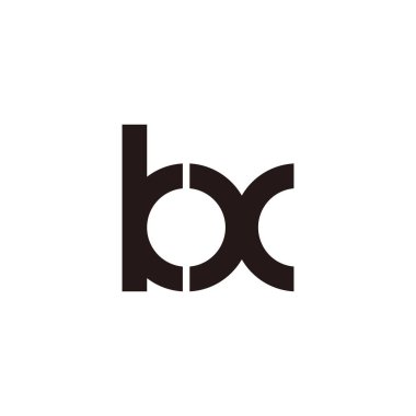 harf bx basit bağlı geometrik logo vektörü 