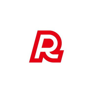 harf pr ana hatları basit geometrik logo vektörü 