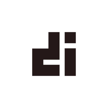 letter cdi simple geometric line logo vector  clipart