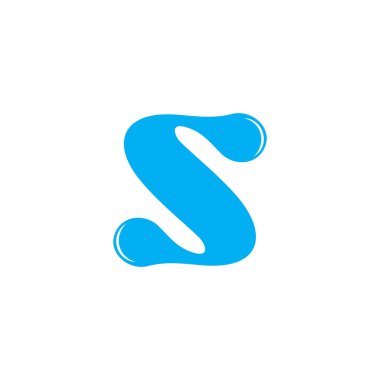 Harf s yağ suyu eğrisi logo vektörü 