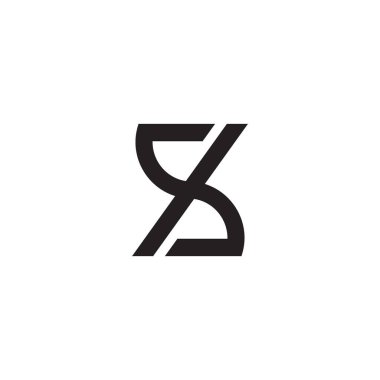 harf sx basit bağlantı hattı logo vektörü 