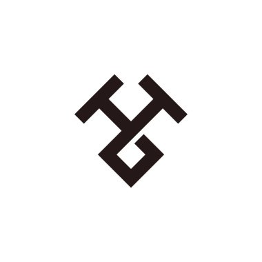Endüstriyel çekiç logo vektörü harfi 