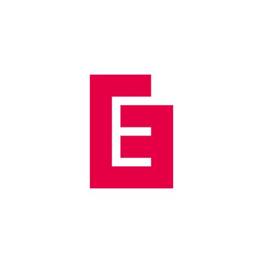 ge çizgileri negatif uzay logo vektörü 