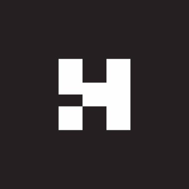 Hy basit geometrik kare logo vektörü 