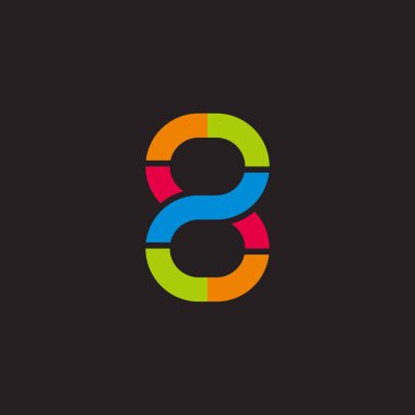 28 numaralı renkli sonsuz lineer logo vektörü 