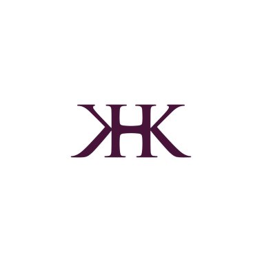 letter hk simple wings geometric font logo vector  clipart