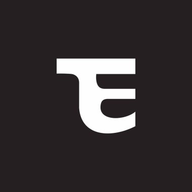 Basit geometrik soyut lgoo vektörü harfi 