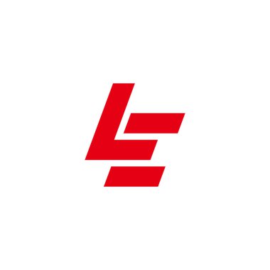 harf le çizgili hareket renkli logo vektörü 