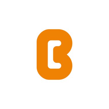 B harfi basit basit logo vektörü 