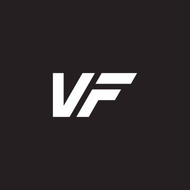 vf çizgileri harfi geometrik çizgiler logo vektörü 