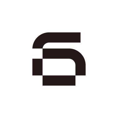 G harfi piksel hareket logo vektörü 