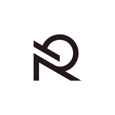 harf n r yuvarlak logo vektörü 