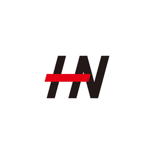 stock vector letter hn arrow colorful simple logo vector 