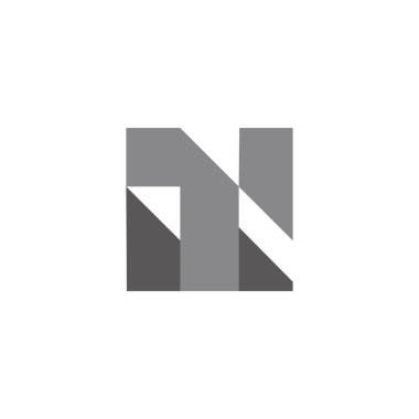 harf değil basit kare geometrik dilim logo vektörü 