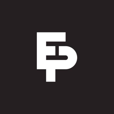 ep harfi bağlı basit geometrik logo vektörü 