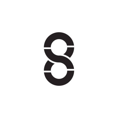 harf s 8 sonsuz geometrik doğrusal logo vektörü 