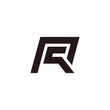 Rc harfi geometrik çizgili logo vektörünü kareler 