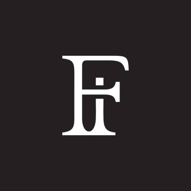 harf fi fi basit bağlı yazı tipi serif logo vektörü 