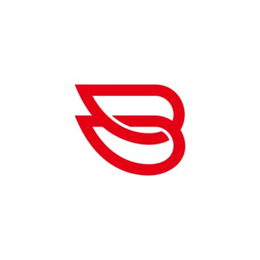 harf b alev hareketi hızlı logo vektörü 