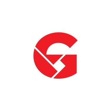 G harfi soyut mozaik kesim logo vektörü 