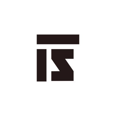 harf fs çizgileri soyut geometrik logo vektörü 