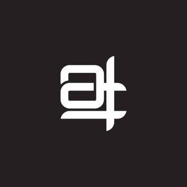 bağlı geometrik doğrusal logo vektöründeki harf 