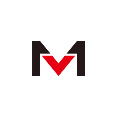 harf mv renkli soyut gömlek giysi tasarımı logo vektörü